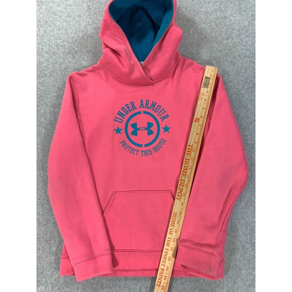 Under Armour Storm Loose Fit Hoodie Sweatshirt (Girl's XL) Pink - Picture 4 of 12